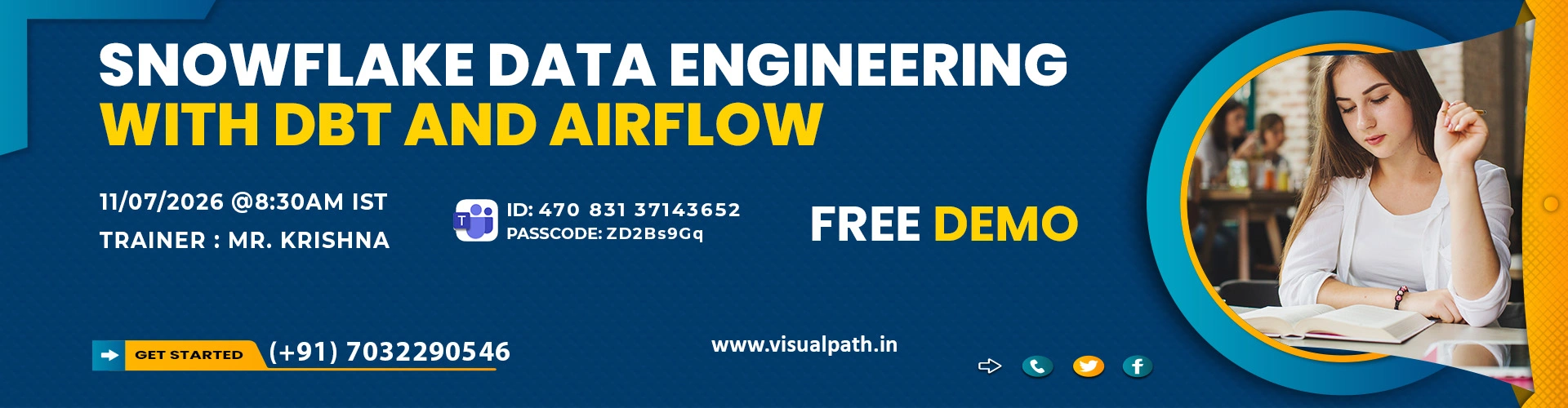 Snowflake Data Engineering with DBT and Airflow Online Training