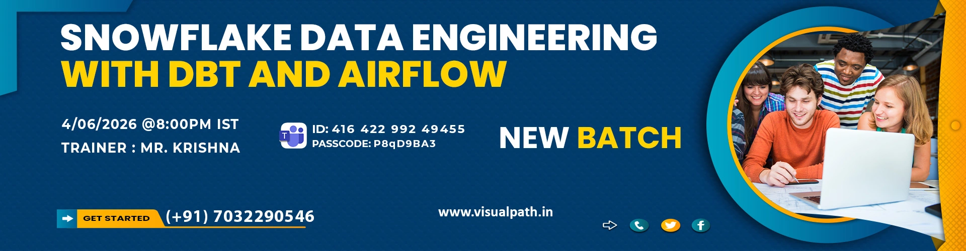 Snowflake Data Engineering with DBT and Airflow Online Training
